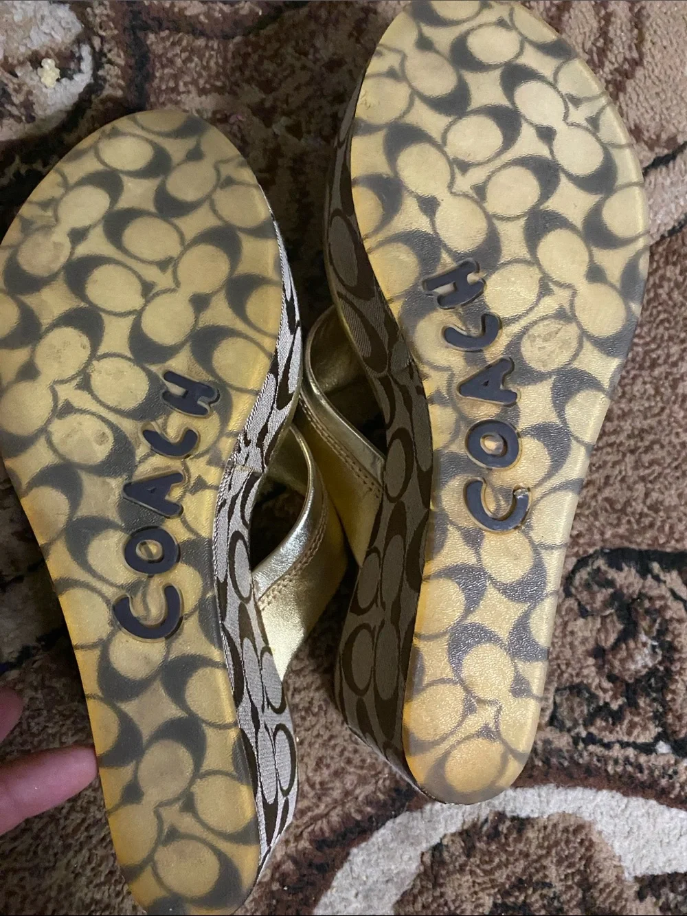 Coach shiny metallic